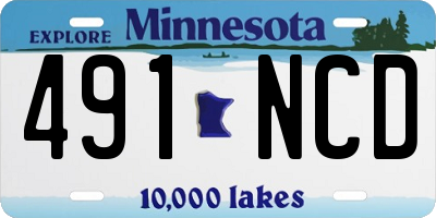 MN license plate 491NCD