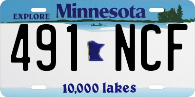 MN license plate 491NCF
