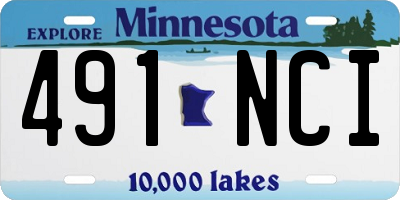 MN license plate 491NCI
