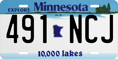MN license plate 491NCJ