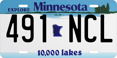 MN license plate 491NCL