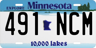MN license plate 491NCM