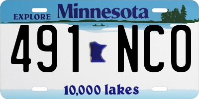 MN license plate 491NCO