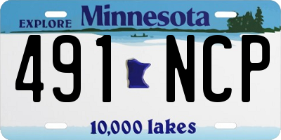 MN license plate 491NCP