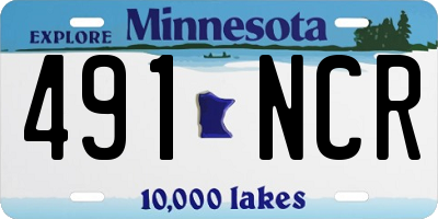 MN license plate 491NCR
