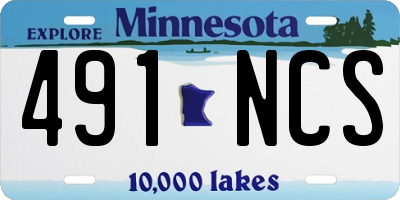 MN license plate 491NCS