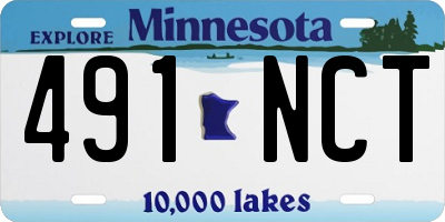 MN license plate 491NCT