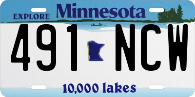 MN license plate 491NCW