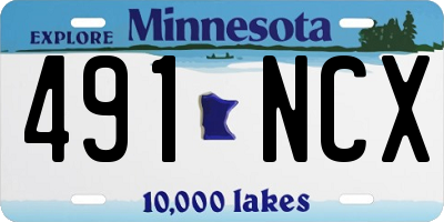 MN license plate 491NCX