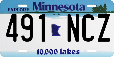 MN license plate 491NCZ