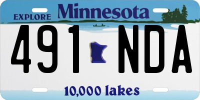 MN license plate 491NDA