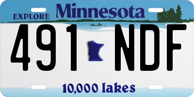MN license plate 491NDF