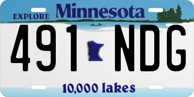 MN license plate 491NDG