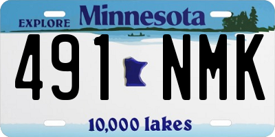 MN license plate 491NMK