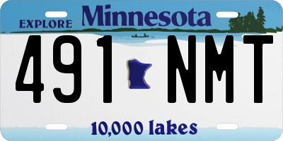 MN license plate 491NMT