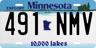 MN license plate 491NMV