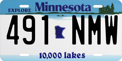 MN license plate 491NMW