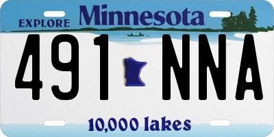 MN license plate 491NNA
