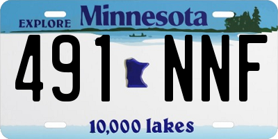 MN license plate 491NNF