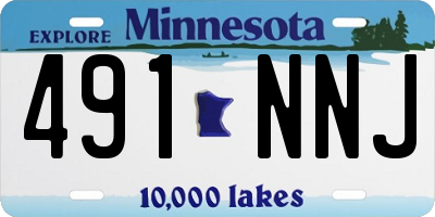 MN license plate 491NNJ