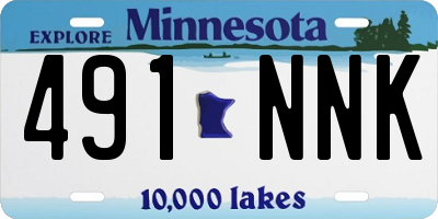 MN license plate 491NNK