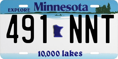 MN license plate 491NNT