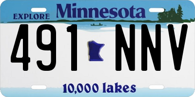 MN license plate 491NNV