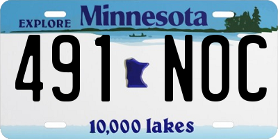 MN license plate 491NOC