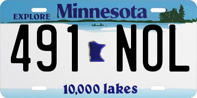 MN license plate 491NOL