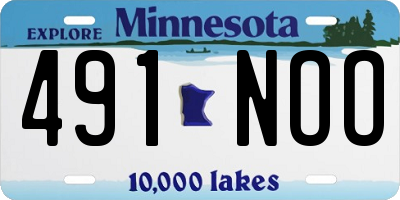 MN license plate 491NOO