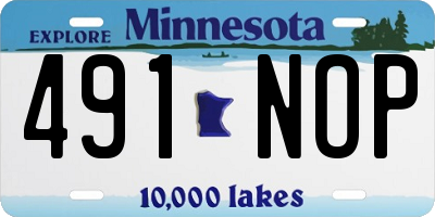 MN license plate 491NOP