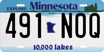 MN license plate 491NOQ