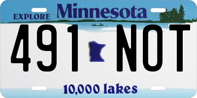MN license plate 491NOT