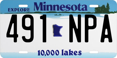 MN license plate 491NPA
