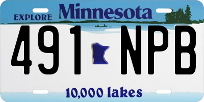 MN license plate 491NPB