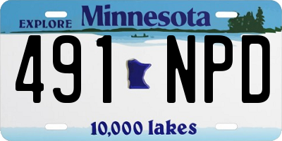 MN license plate 491NPD