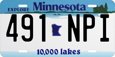 MN license plate 491NPI
