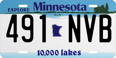 MN license plate 491NVB