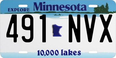 MN license plate 491NVX