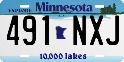 MN license plate 491NXJ