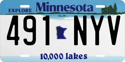 MN license plate 491NYV