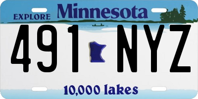 MN license plate 491NYZ