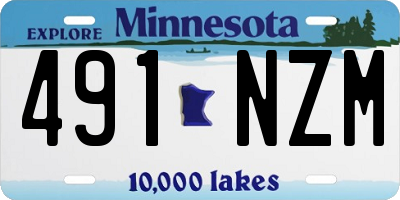 MN license plate 491NZM