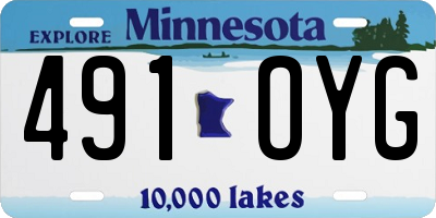 MN license plate 491OYG