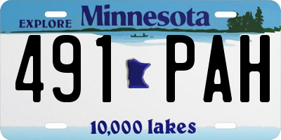 MN license plate 491PAH