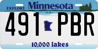 MN license plate 491PBR