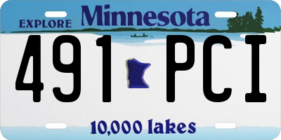 MN license plate 491PCI