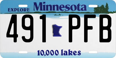 MN license plate 491PFB