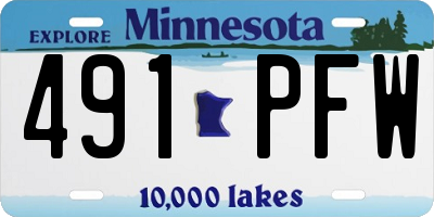MN license plate 491PFW
