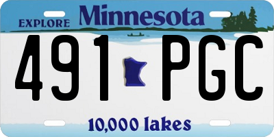 MN license plate 491PGC